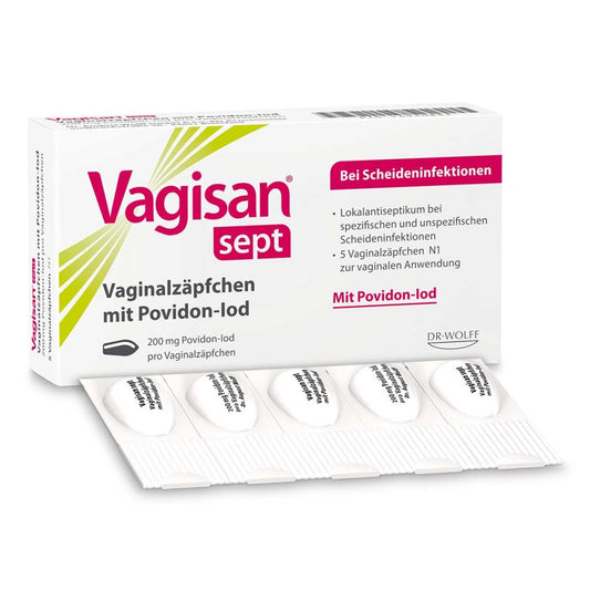 Vagisan Sept Vaginalzäpfchen Mit Povidon-Iod (5 stk)