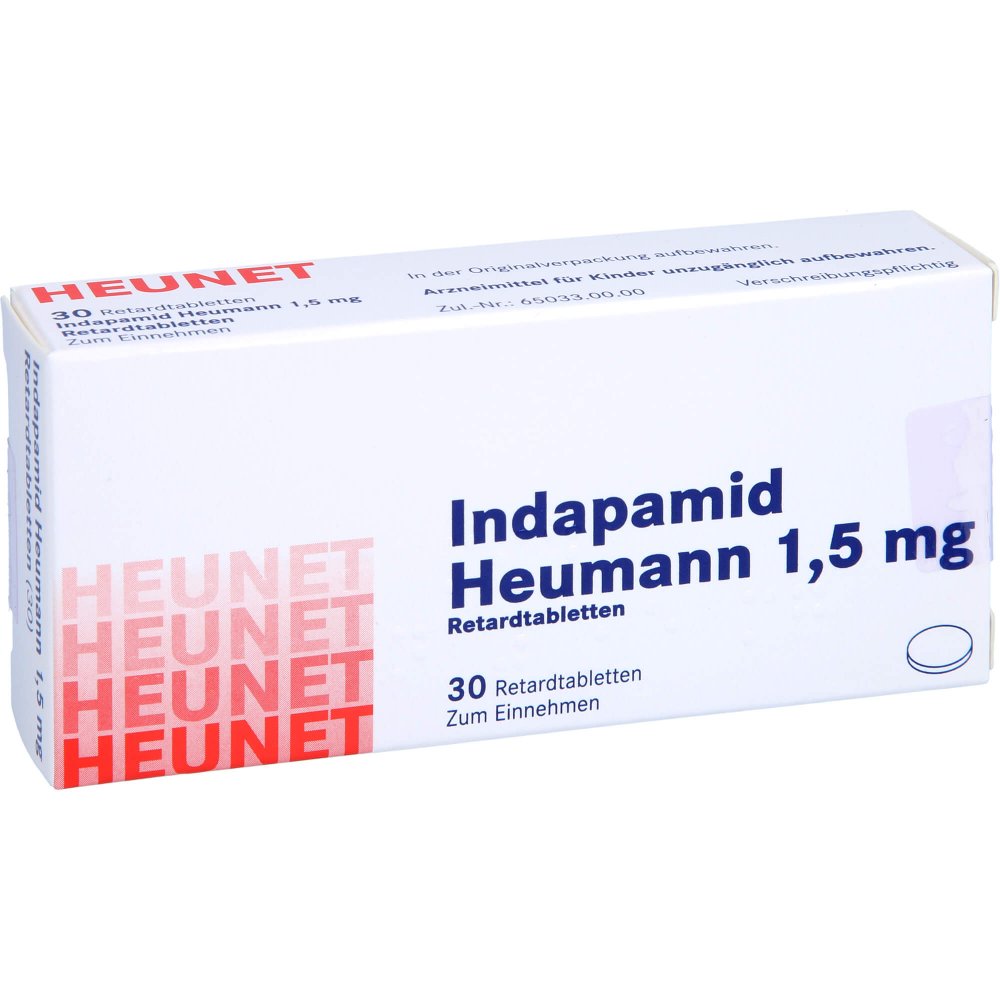 Indapamid Heumann 1,5 Mg Retardtabletten Heunet (30 stk)
