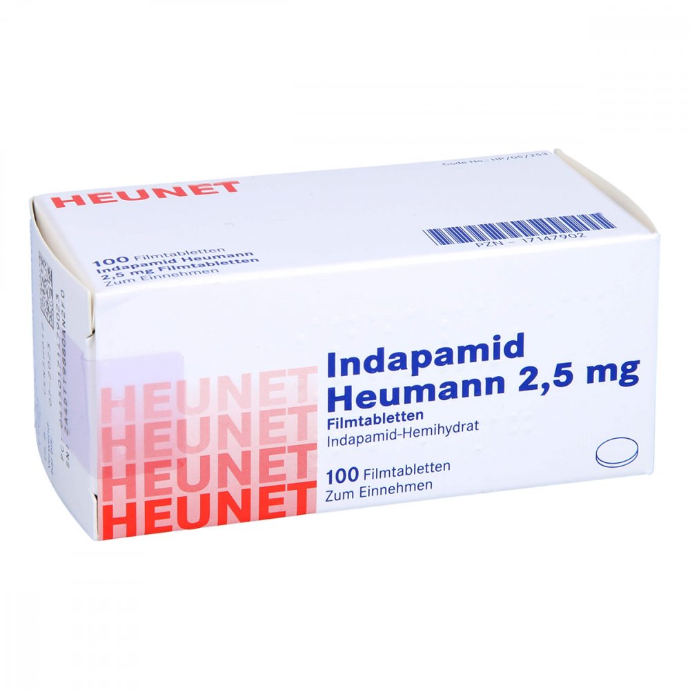 Indapamid Heumann 2,5 Mg Filmtabletten Heunet (100 stk)