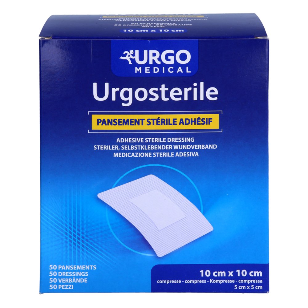 Das Produktfoto zeigt Urgosterile Wundverband 100x100 Mm Steril (50 stk) PZN 17165604