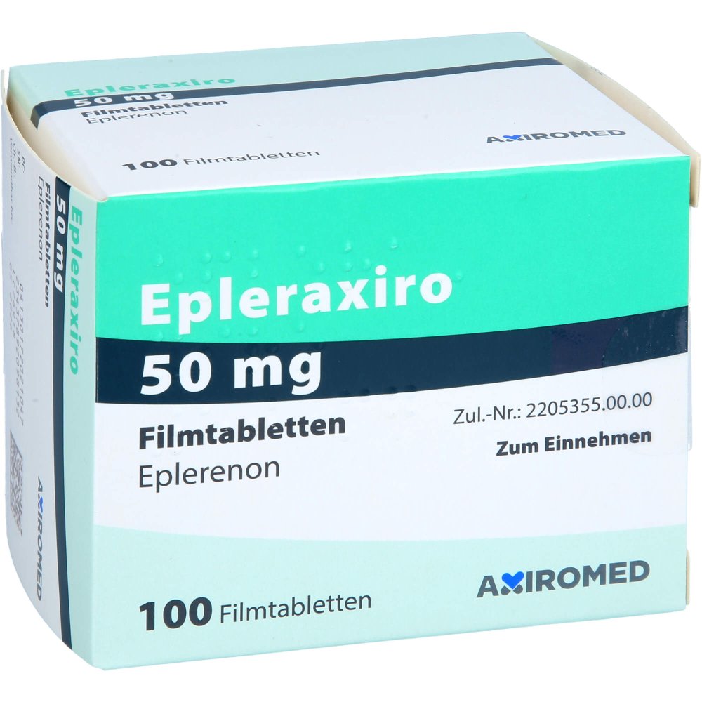 Das Produktfoto zeigt Epleraxiro 50 Mg Filmtabletten (100 stk) PZN 17202104