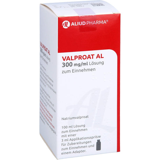 Das Produktfoto zeigt Valproat Al 300 Mg/Ml Lösung Zum Einnehmen (100 ml) PZN 17206817