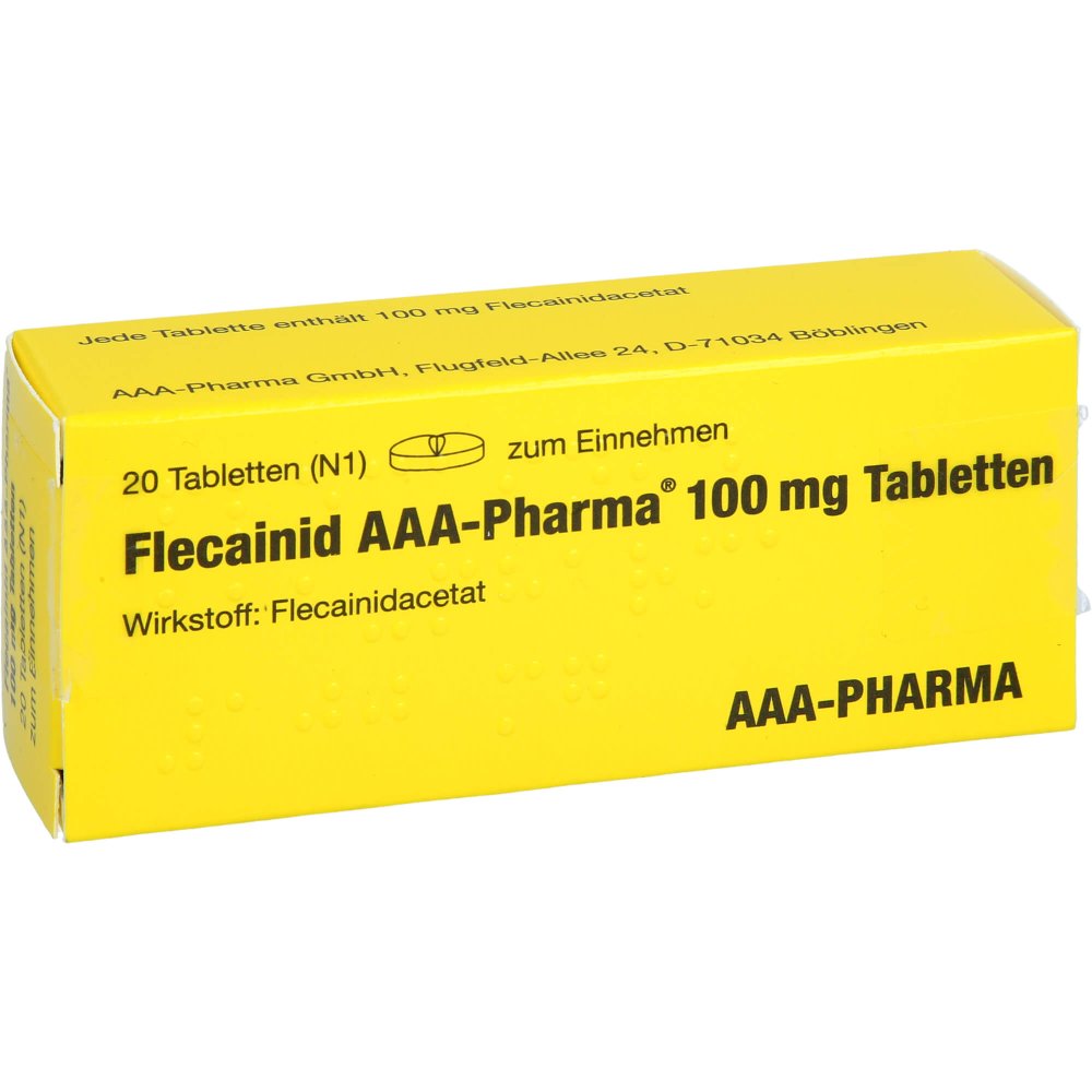 Das Produktfoto zeigt Flecainid Aaa-Pharma 100 Mg Tabletten (20 stk) PZN 17244798