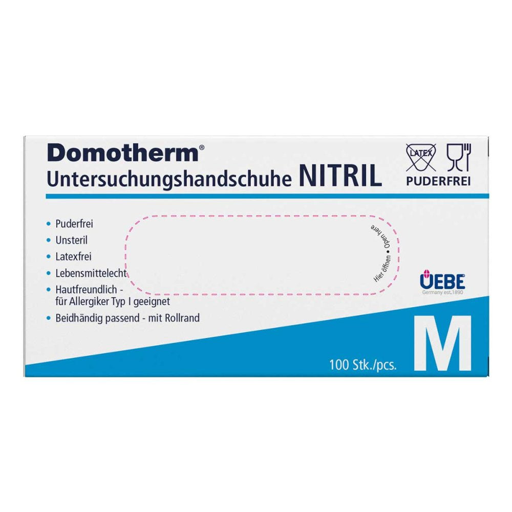 Domotherm Unt.Handschuhe Nitril Unste.Pf M Blau (100 stk)