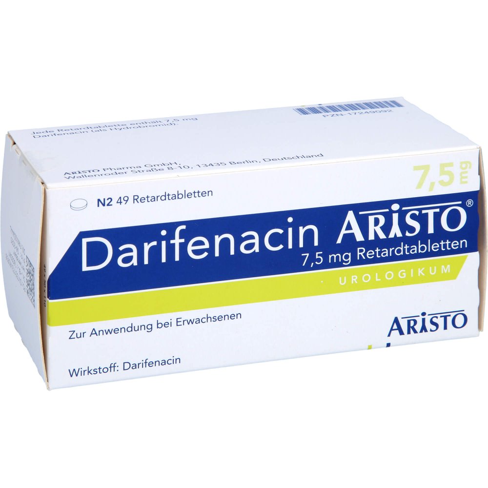 Darifenacin Aristo 7,5 Mg Retardtabletten (49 stk)
