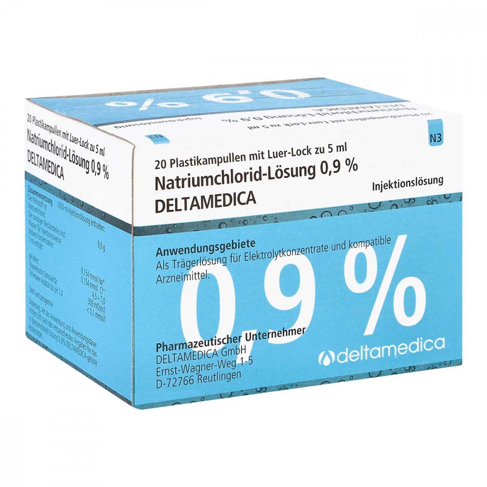 Natriumchlorid-Lösung 0,9% Deltamedica Luer-Lo Pl. (20X5 ml)