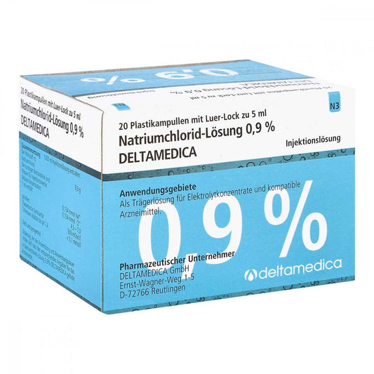 Natriumchlorid-Lösung 0,9% Deltamedica Luer-Lo Pl. (20X5 ml)