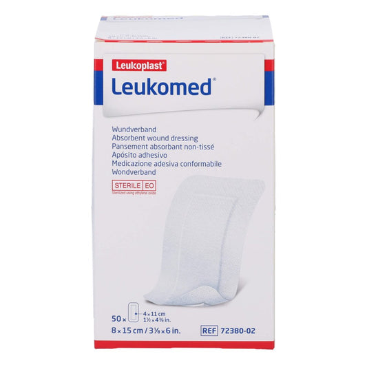 Das Produktfoto zeigt Leukomed Sterile Pflaster 8x15 Cm (50 stk) PZN 17252846