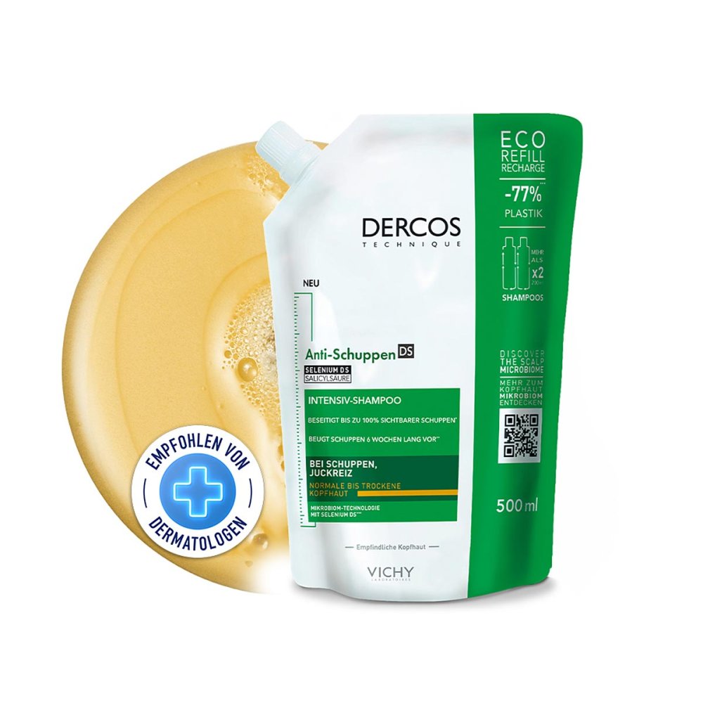Das Produktfoto zeigt Vichy Dercos Anti-Schuppen Shampoo Trock.Kopfh.Nf (500 ml) PZN 17258406