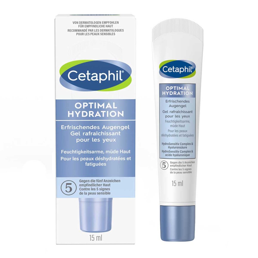 Das Produktfoto zeigt Cetaphil Optimal Hydration Augengel (15 ml) PZN 17259127