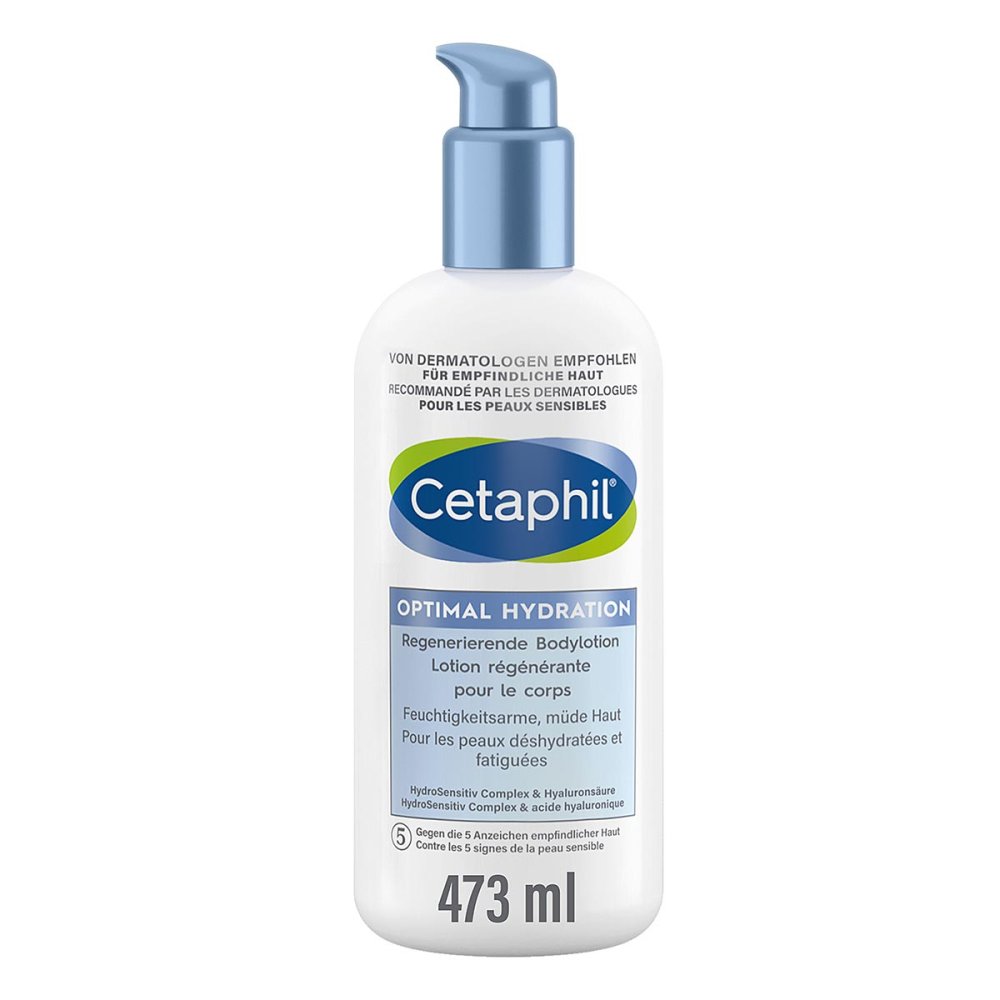 Das Produktfoto zeigt Cetaphil Optimal Hydration Bodylotion (473 ml) PZN 17259179