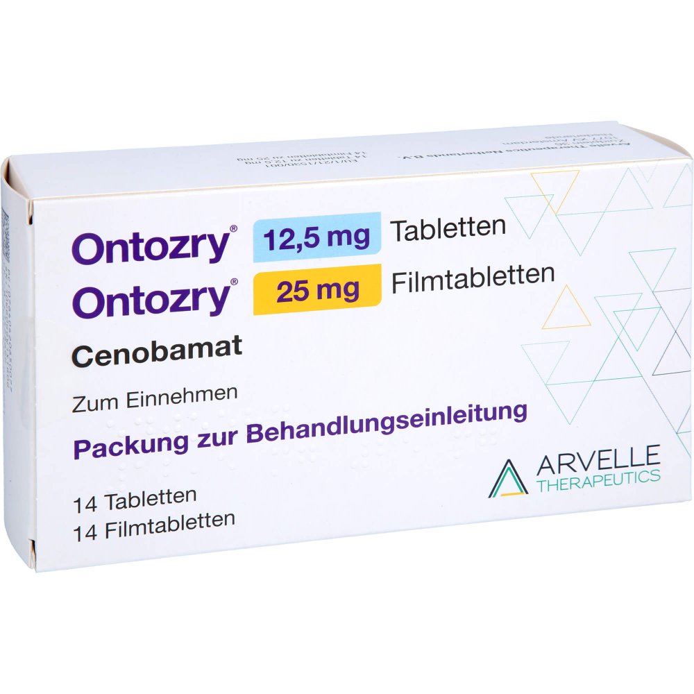 Das Produktfoto zeigt Ontozry 12,5 Mg Tabletten + 25 Mg Filmtabletten (2X14 stk) PZN 17259297