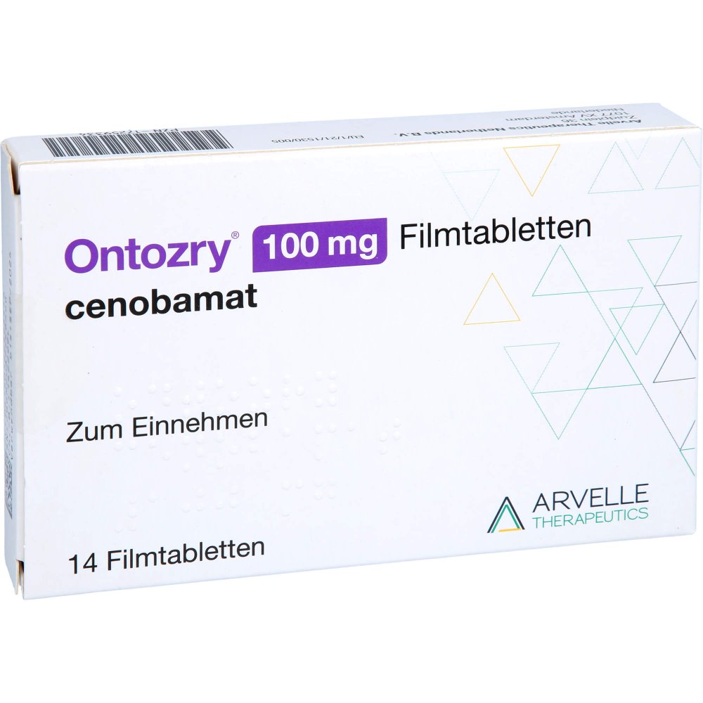 Das Produktfoto zeigt Ontozry 100 Mg Filmtabletten (14 stk) PZN 17259334