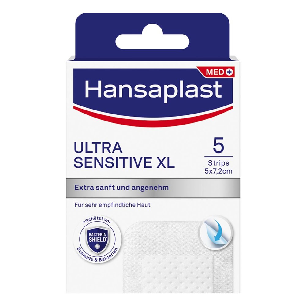 Hansaplast Ultra Sensitive Wundverband 5x7,2 Cm Xl (5 stk)