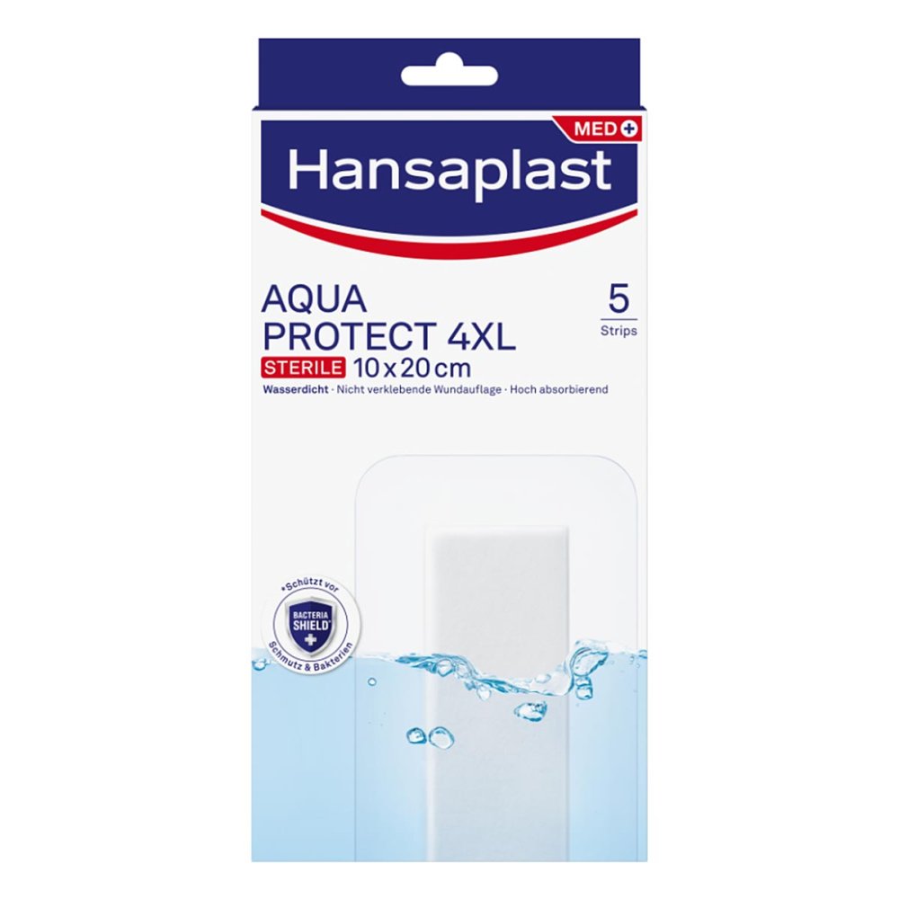 Hansaplast Aqua Protect Wundverb.Steril 10x20 Cm (5 stk)