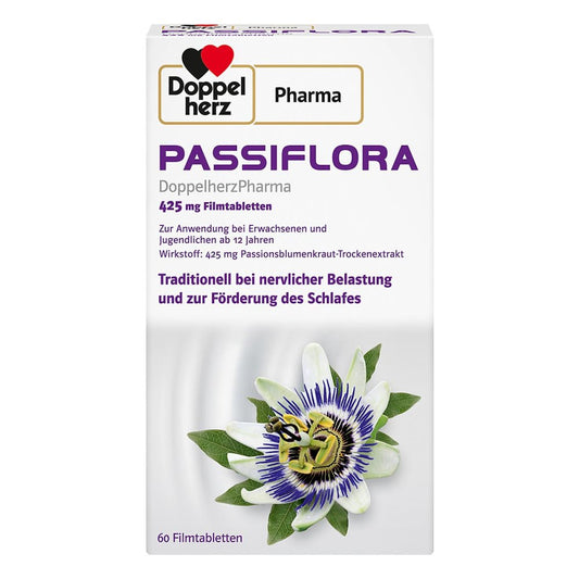 Das Produktfoto zeigt Passiflora Doppelherzpharma 425 Mg Filmtabletten (60 stk) PZN 17268586