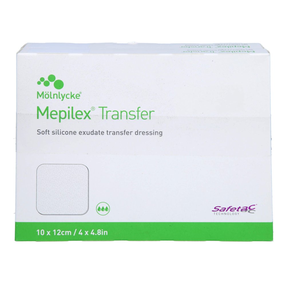Das Produktfoto zeigt Mepilex Transfer Schaumverband 10x12 Cm Steril (10 stk) PZN 17270844