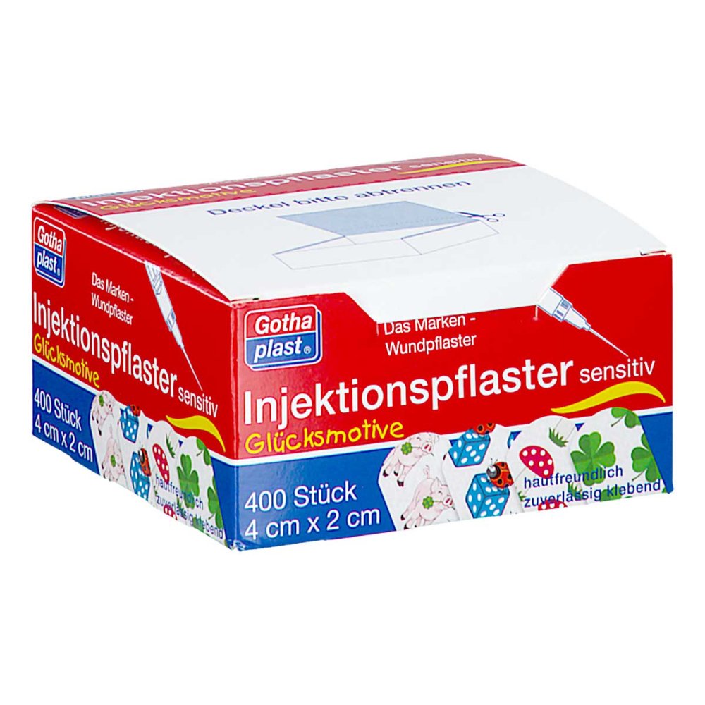 Gothaplast Injektionspfl.Glücksmotive 2x4 Cm (400 stk)