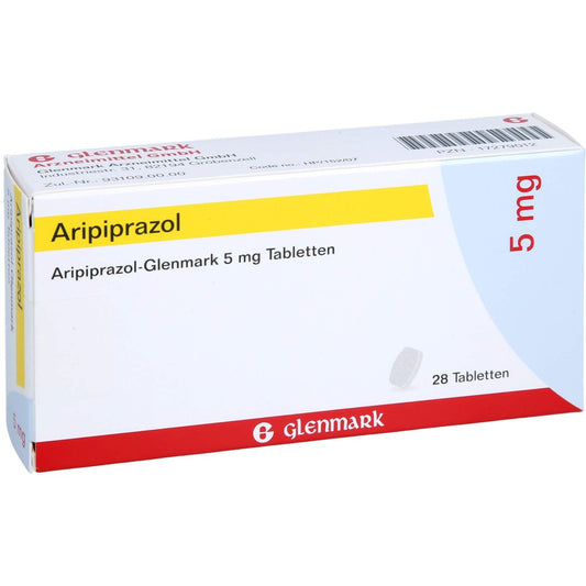 Das Produktfoto zeigt Aripiprazol-Glenmark 5 Mg Tabletten (28 stk) PZN 17279012