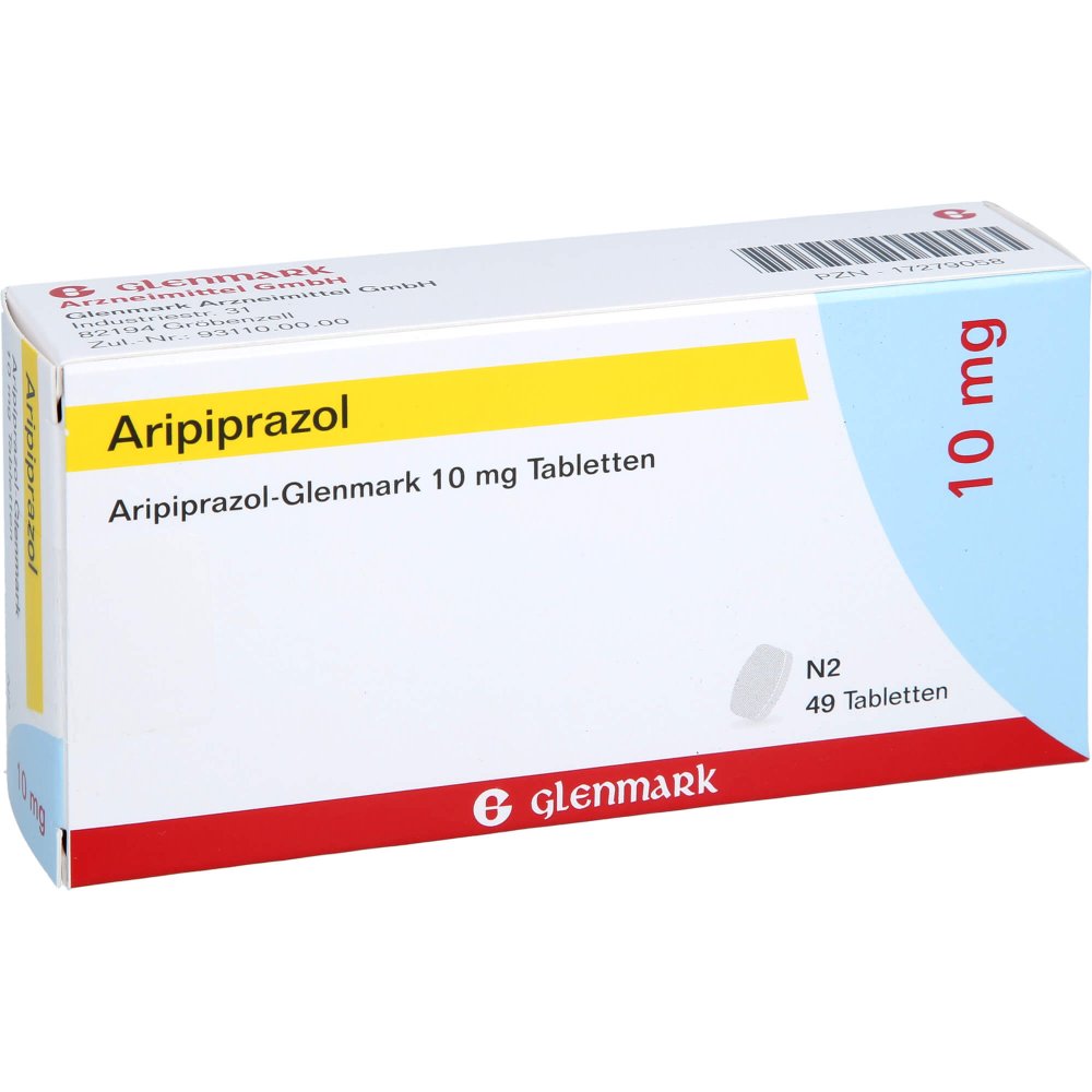 Das Produktfoto zeigt Aripiprazol-Glenmark 10 Mg Tabletten (49 stk) PZN 17279058