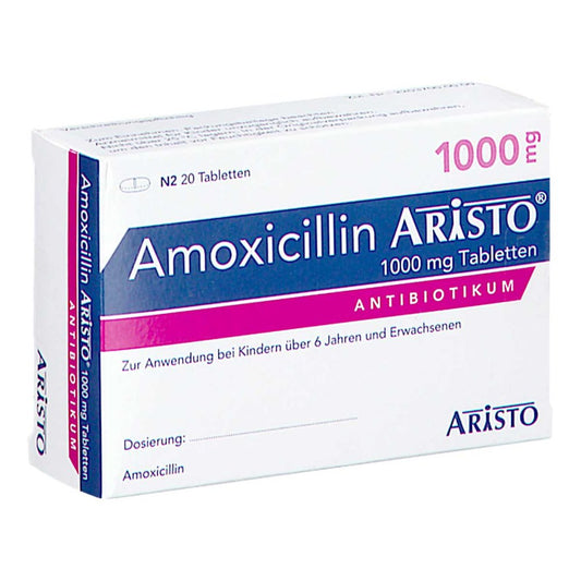 Amoxicillin Aristo 1000 Mg Tabletten (20 stk)