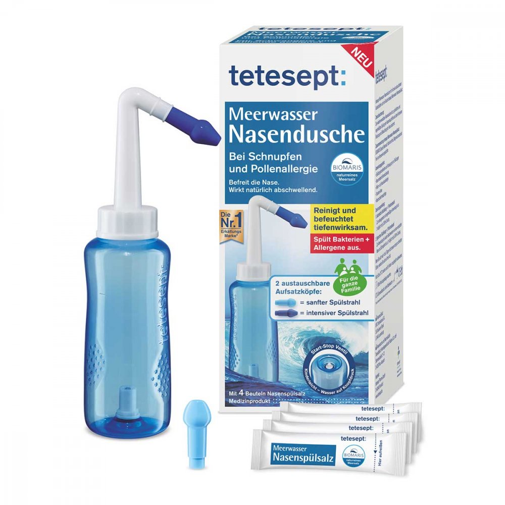 Das Produktfoto zeigt Tetesept Meerwasser Nasendusche (1 stk) PZN 17365065