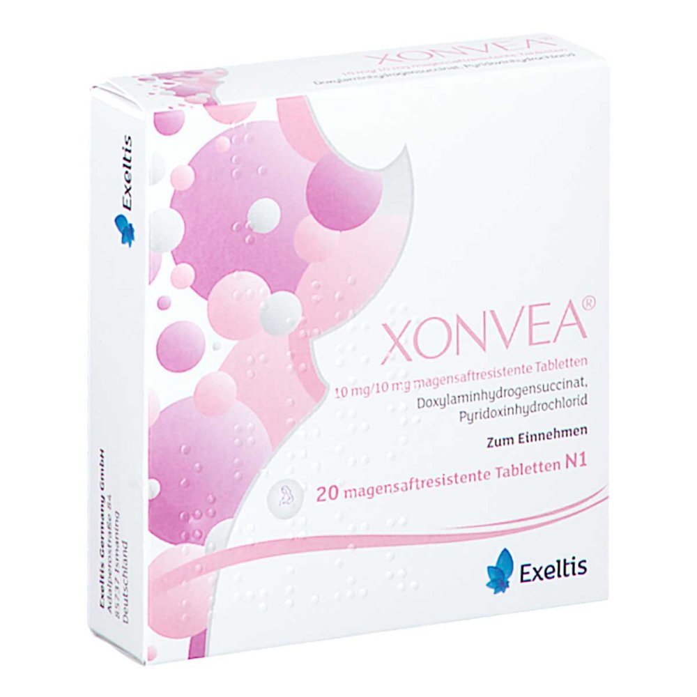 Das Produktfoto zeigt Xonvea 10 Mg/10 Mg Magensaftresistente Tabletten (20 stk) PZN 17376413