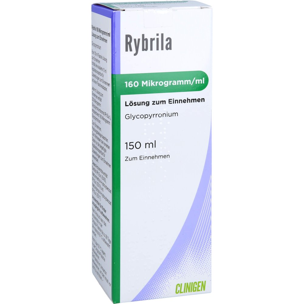 Das Produktfoto zeigt Rybrila 160 Mikrogramm/Ml Lösung Zum Einnehmen (150 ml) PZN 17379995