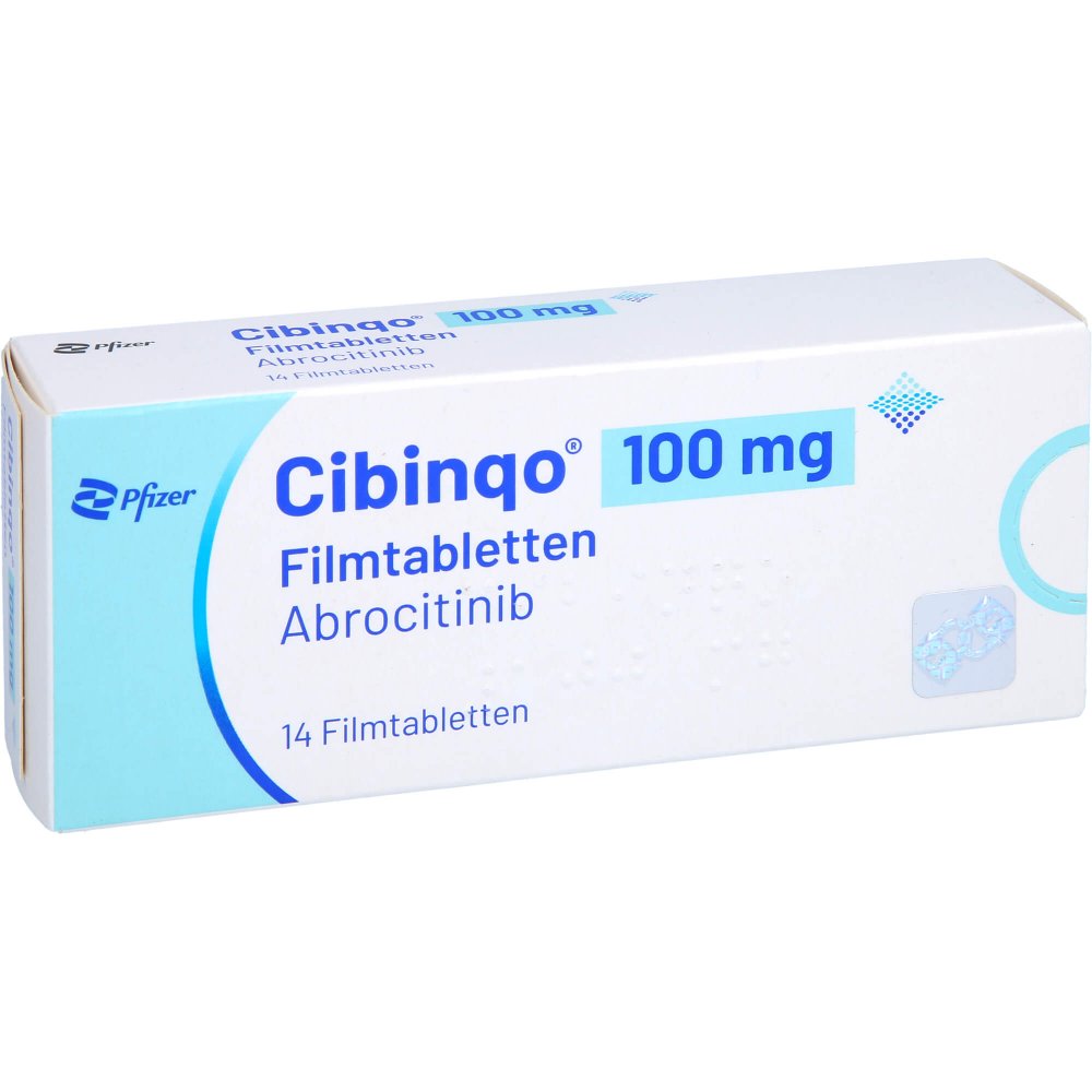 Das Produktfoto zeigt Cibinqo 100 Mg Filmtabletten (14 stk) PZN 17388037