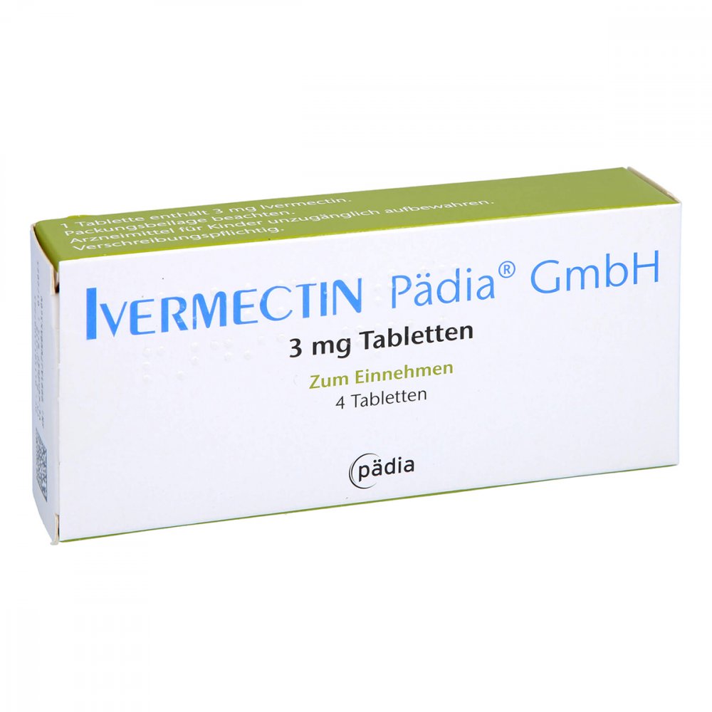 Das Produktfoto zeigt Ivermectin Pädia Gmbh 3 Mg Tabletten (4 stk) PZN 17390726