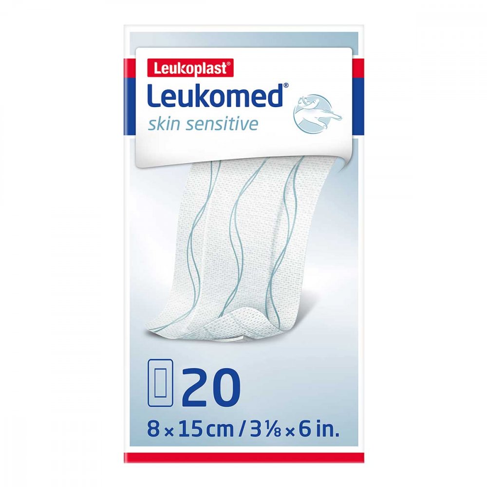 Leukomed Skin Sensitive Steril 8x15 Cm (20 stk)