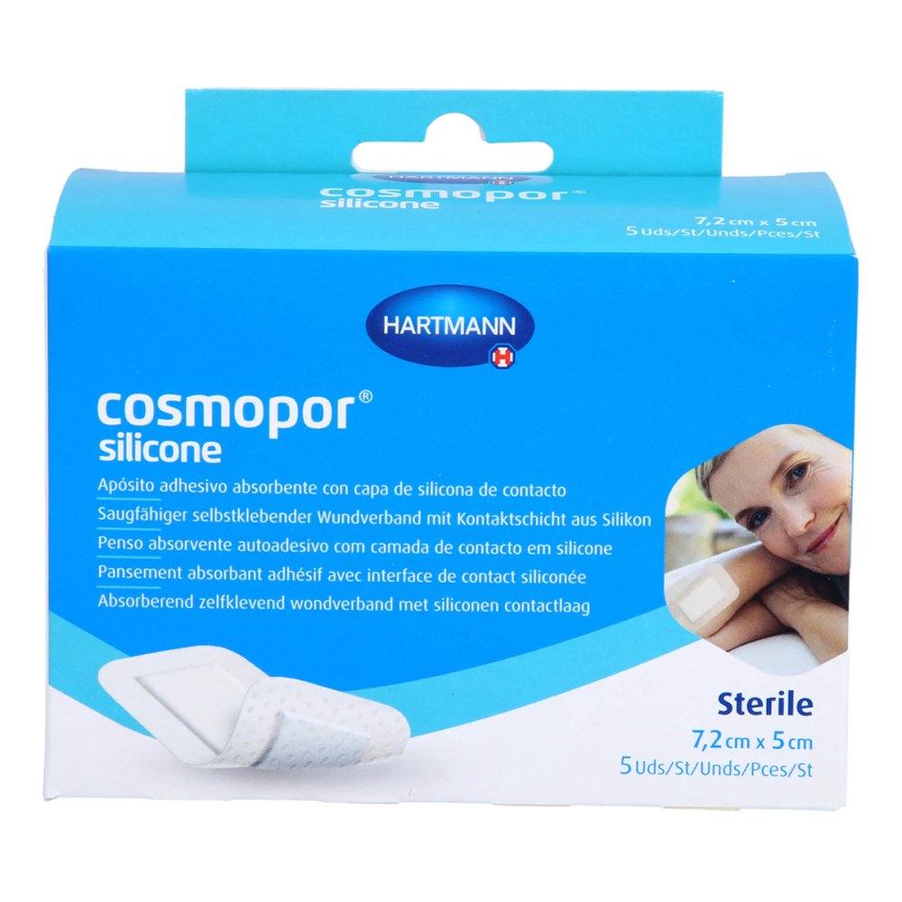 Cosmopor Silicone Wundverband 5x7,2 Cm (5 stk)