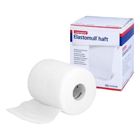 Das Produktfoto zeigt Elastomull Haft 10 Cmx20 M Fixierbinde (1 stk) PZN 17434151