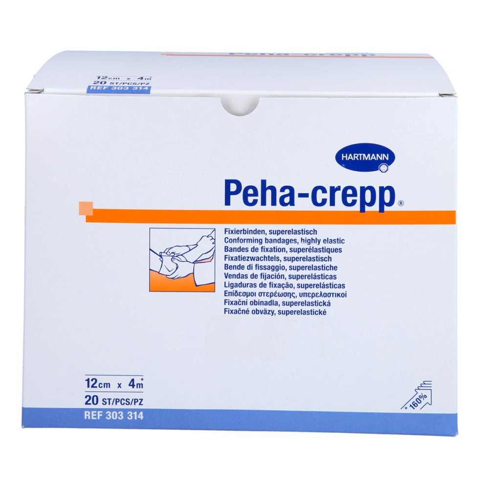 Das Produktfoto zeigt Peha Crepp Fixierbinde 12 Cmx4 M (20 stk) PZN 17435050