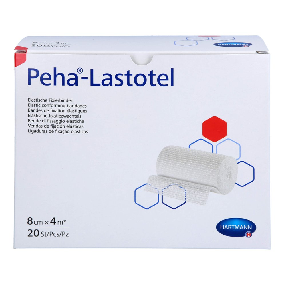 Das Produktfoto zeigt Peha-Lastotel Fixierbinde 8 Cmx4 M (20 stk) PZN 17435133