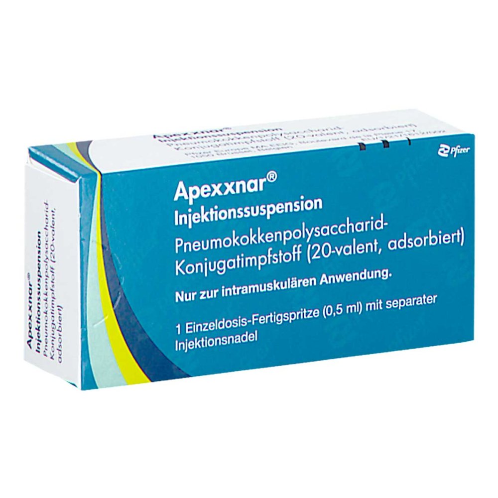 Das Produktfoto zeigt Apexxnar Injektionssuspension I.E.Fertigspritze (1 stk) PZN 17445189