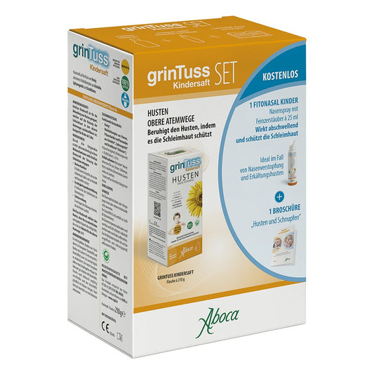 Das Produktfoto zeigt Grintuss Kindersaft+Fitonasal Kinder Set 210g+25ml (1 Pck) PZN 17447372