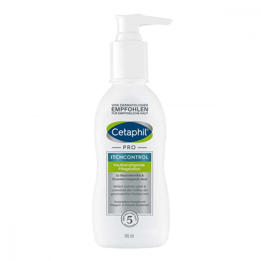 Das Produktfoto zeigt Cetaphil Pro Itch Control Pflegelotion (145 ml) PZN 17457809