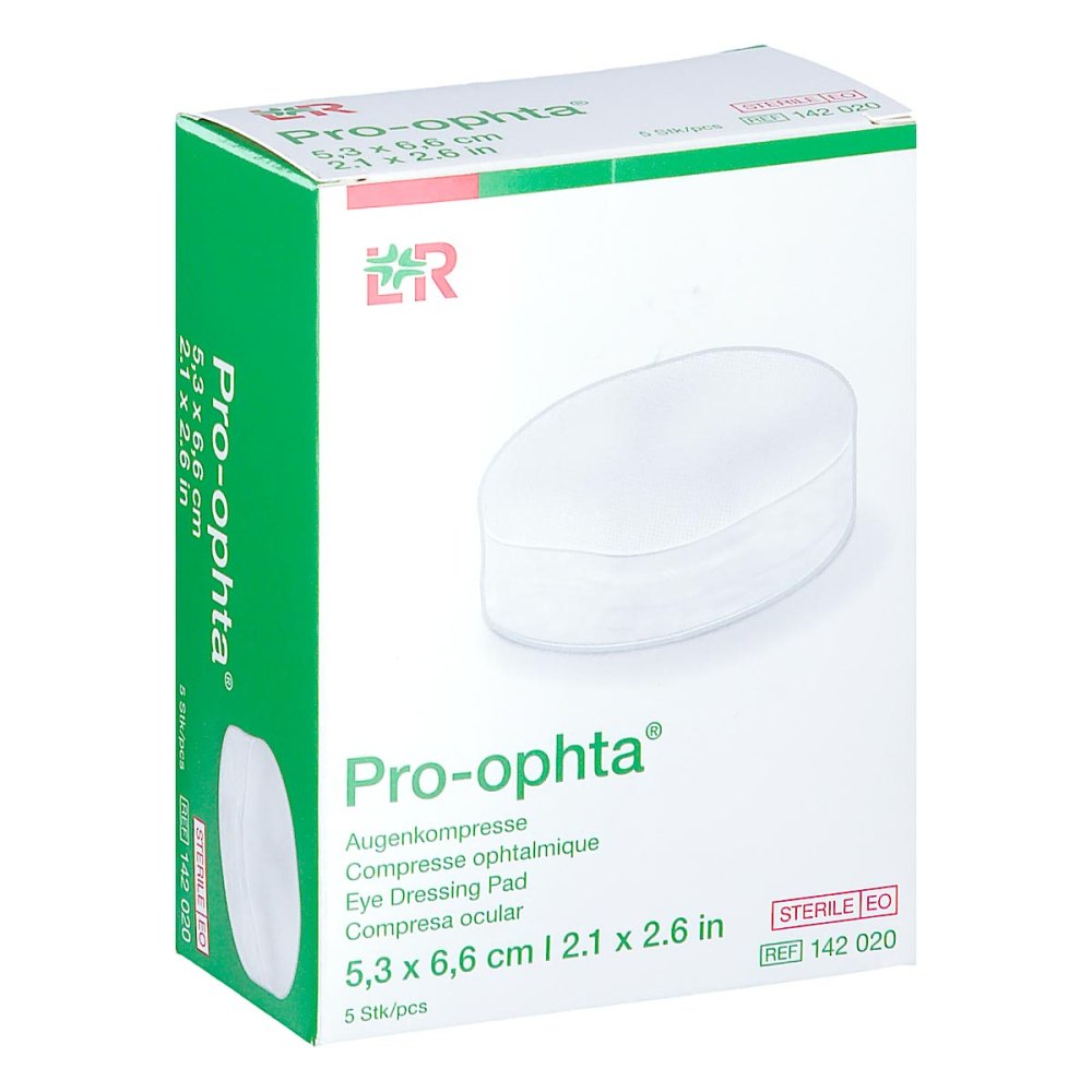 Pro-Ophta Augenkompressen 5,3x6,6 Cm Steril (5 stk)