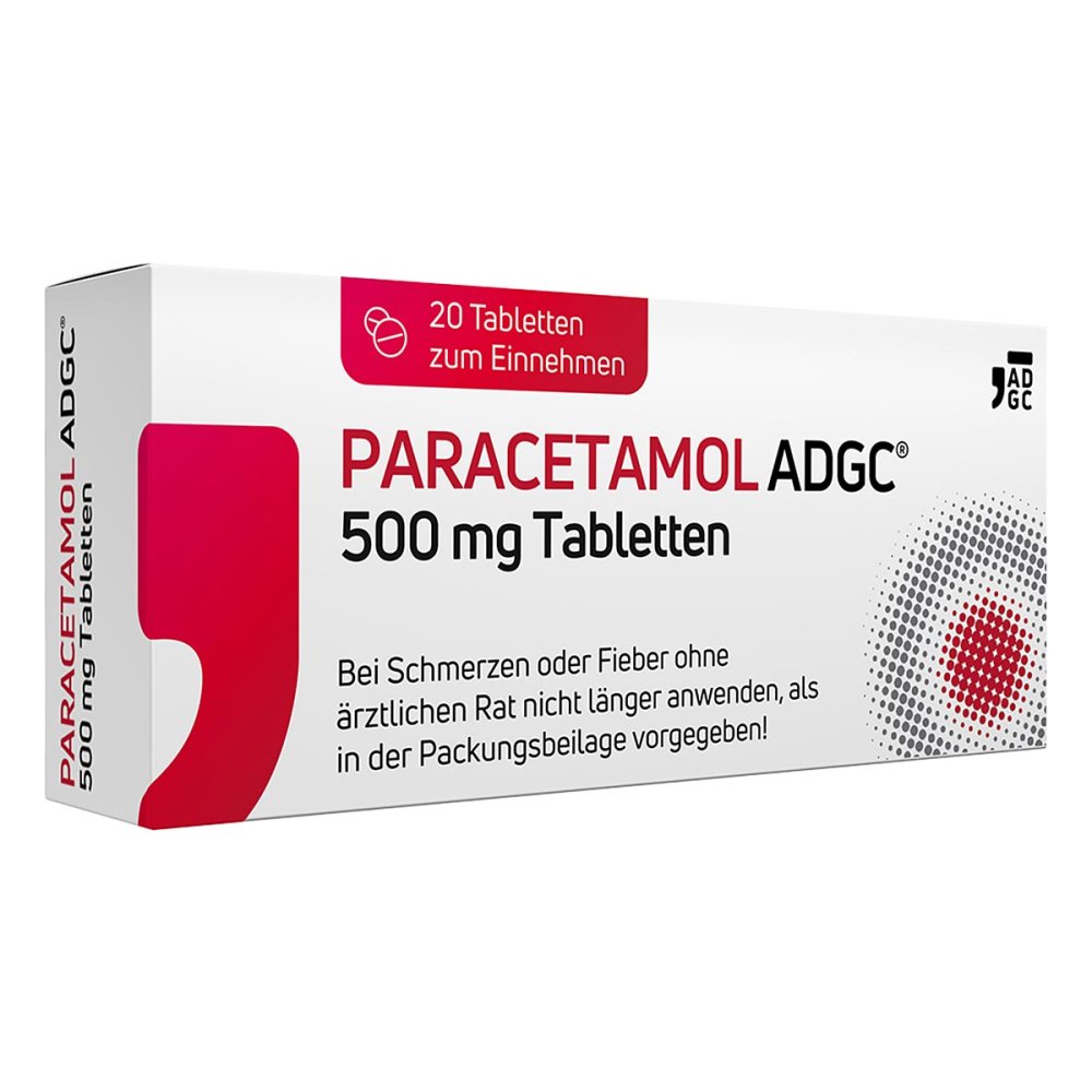 Paracetamol Adgc 500 Mg Tabletten (20 stk)