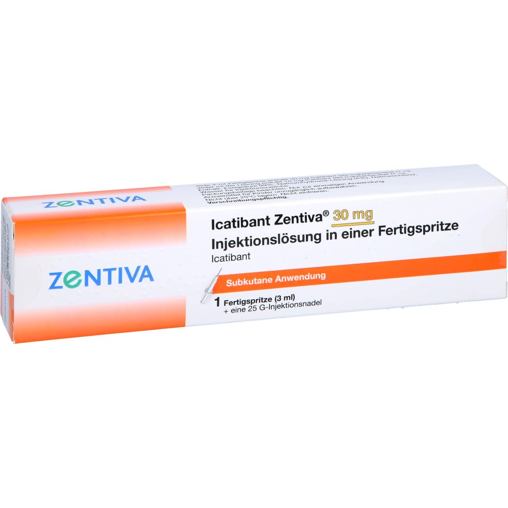 Das Produktfoto zeigt Icatibant Zentiva 30 Mg Inj.-Lösung Fertigspr. (1 stk) PZN 17503018