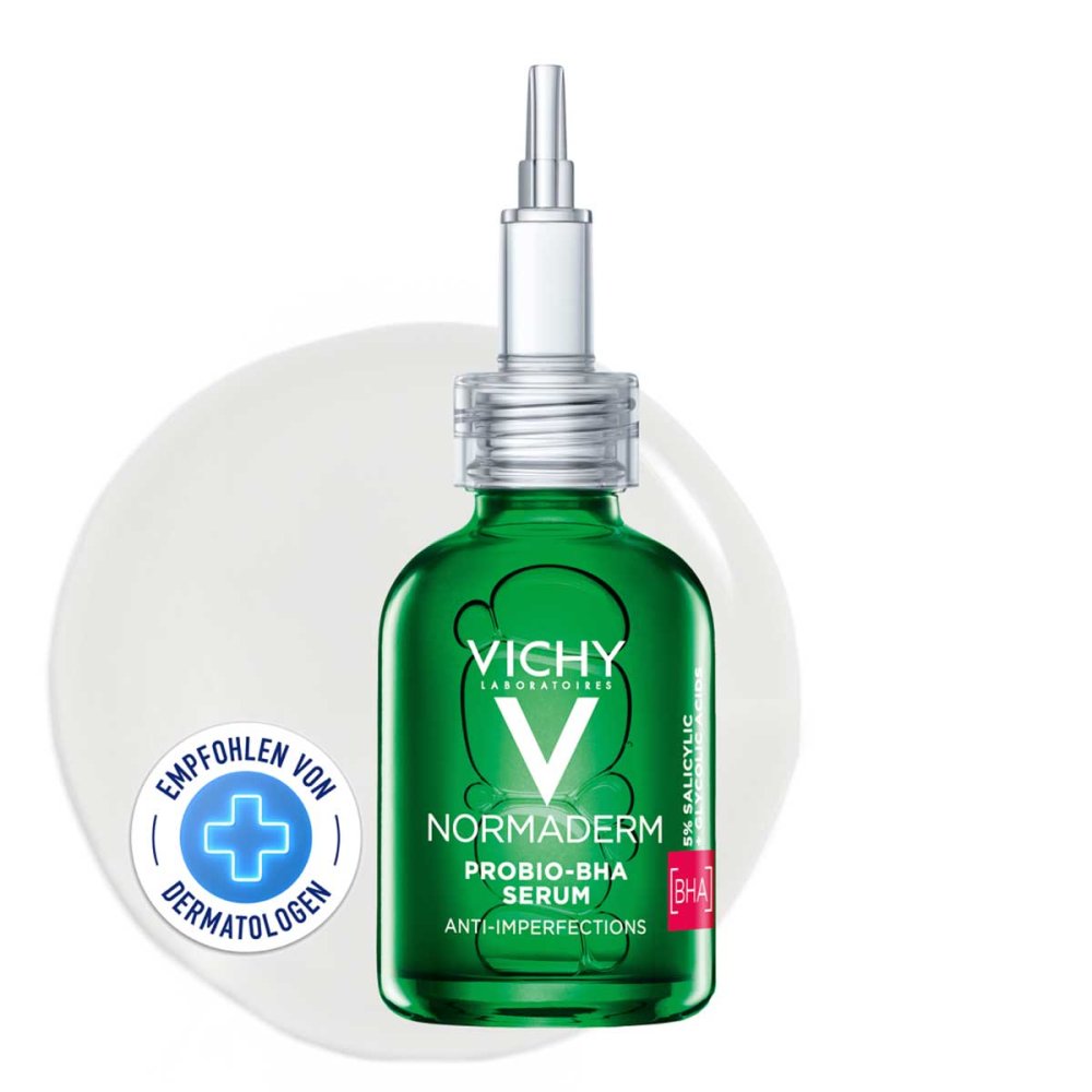 Das Produktfoto zeigt Vichy Normaderm Anti-Unreinheiten Serum (30 ml) PZN 17518416