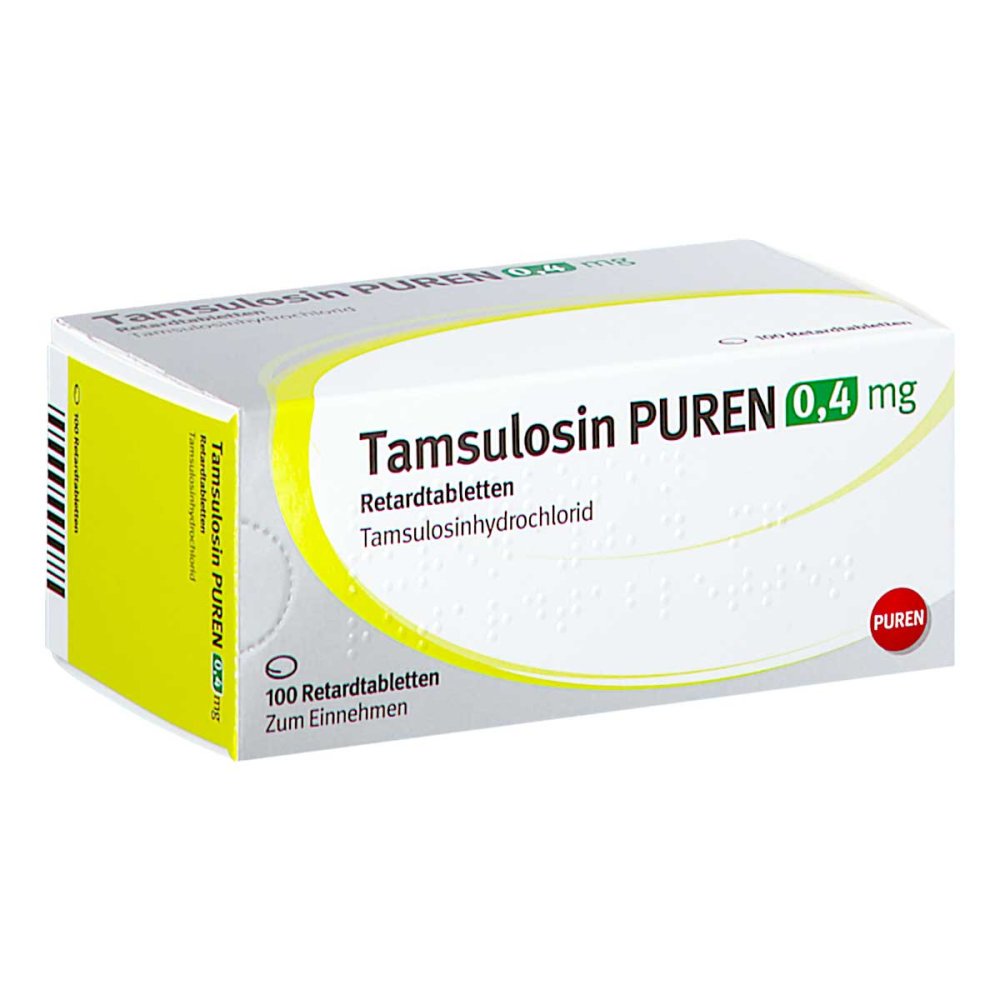 Das Produktfoto zeigt Tamsulosin Puren 0,4 Mg Retardtabletten (100 stk) PZN 17524457