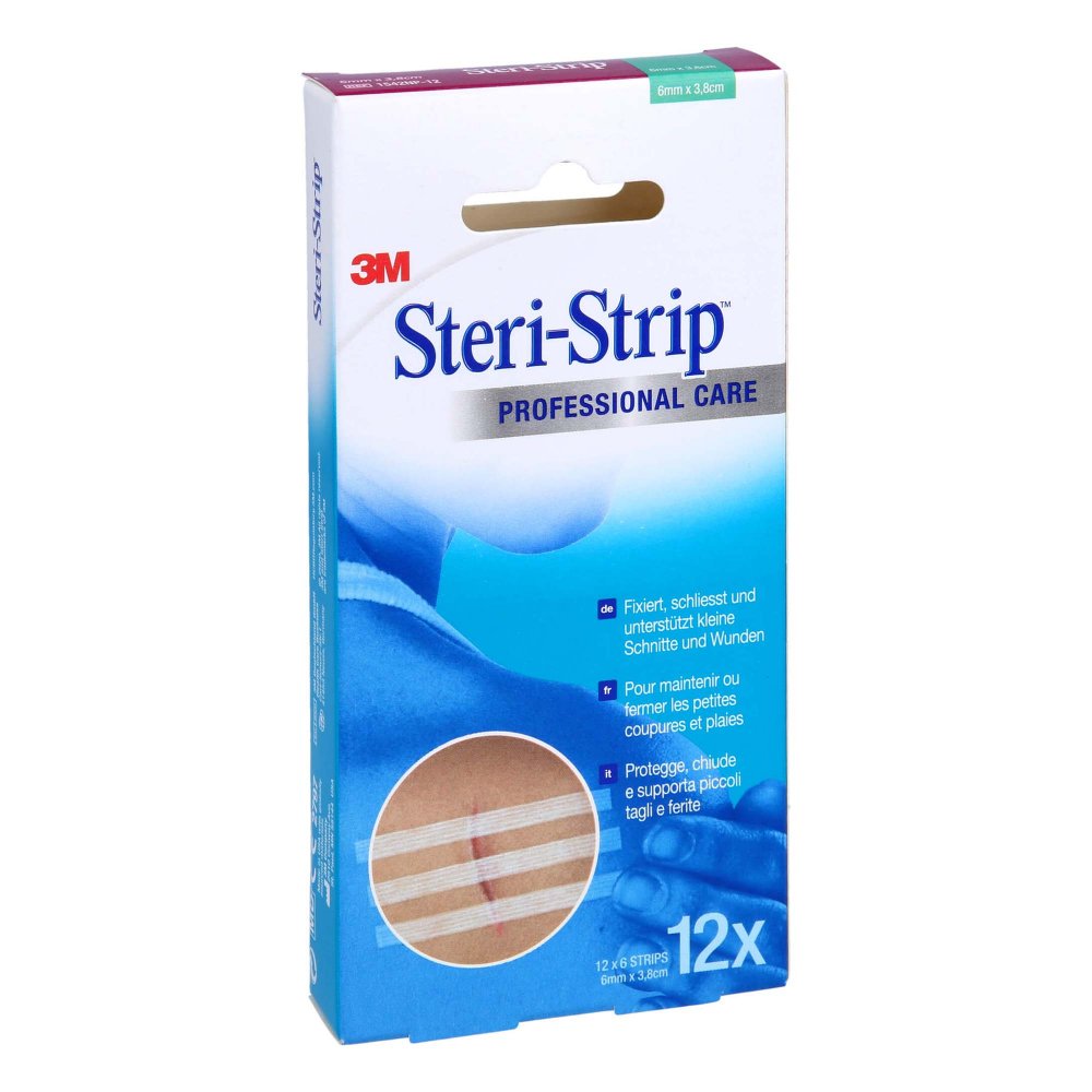 Das Produktfoto zeigt Steri Strip Steril 6x38mm 1542np-12 (12X6 stk) PZN 17534585