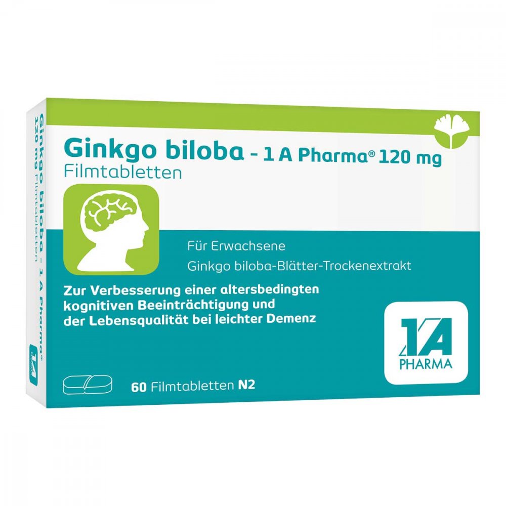 Ginkgo Biloba-1a Pharma 120 Mg Filmtabletten (60 stk)