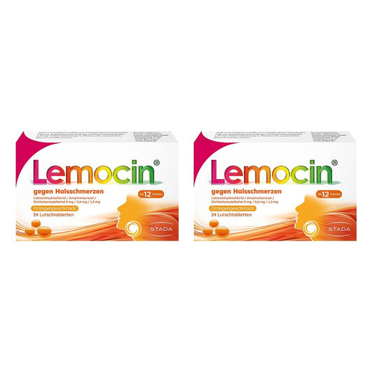 Lemocin Gegen Halsschmerzen Orangengeschmack Lut. (24 stk)