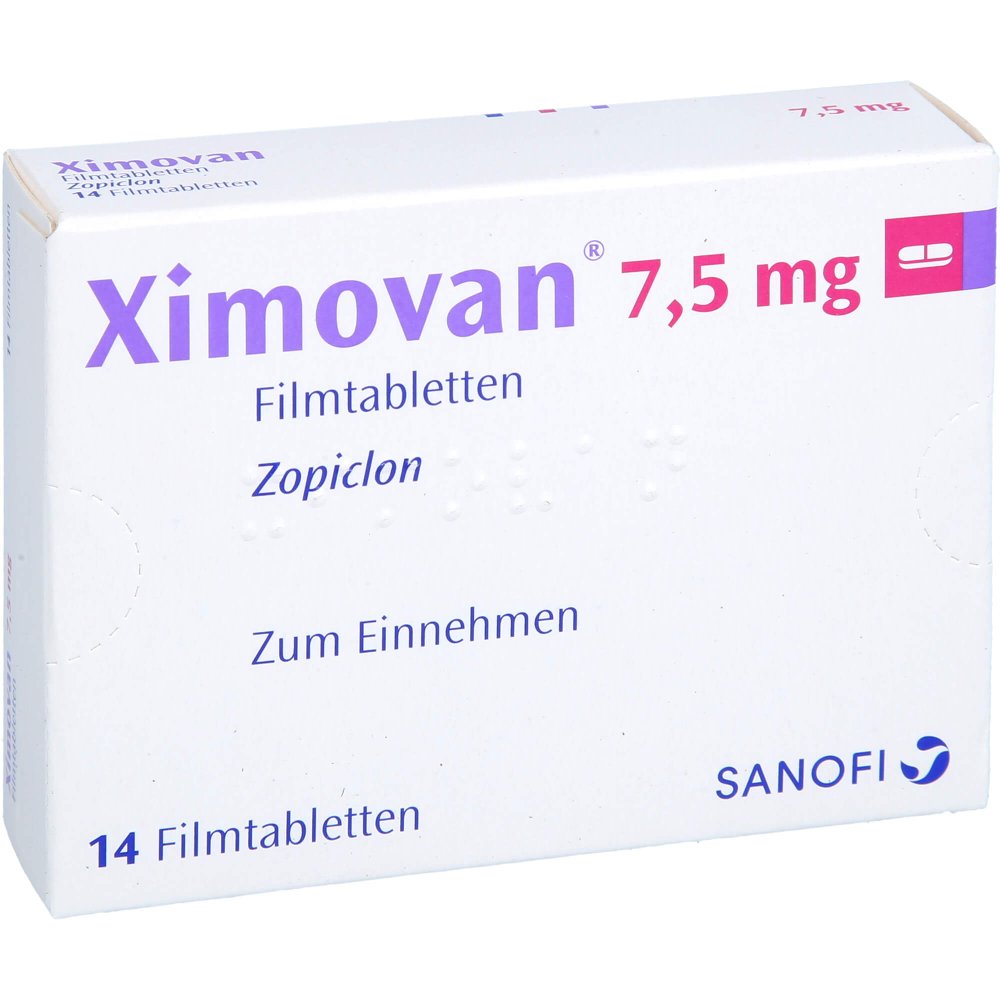 Das Produktfoto zeigt Ximovan 7,5 Mg Filmtabletten (14 stk) PZN 17543762