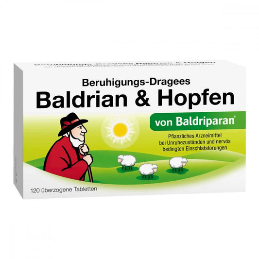 Das Produktfoto zeigt Beruhigungs-Dragees Baldrian & Hopfen (120 stk) PZN 17578499