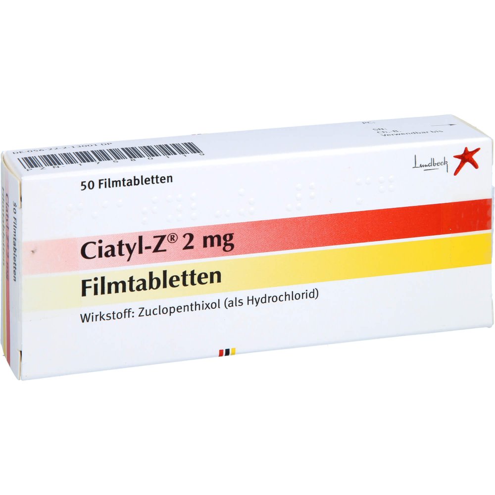 Das Produktfoto zeigt Ciatyl-Z 2 Mg Filmtabletten (50 stk) PZN 17580119