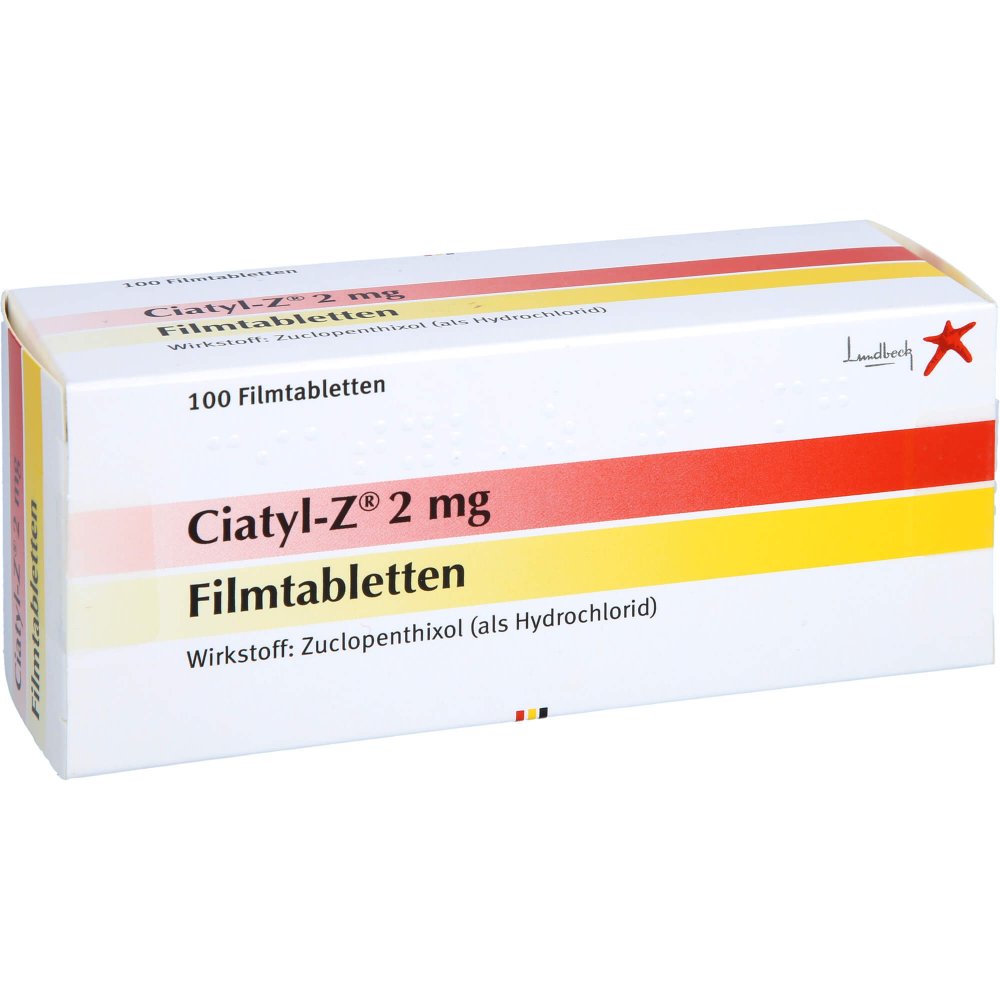 Das Produktfoto zeigt Ciatyl-Z 2 Mg Filmtabletten (100 stk) PZN 17580125